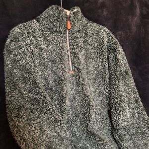 half zipper teddy sweater